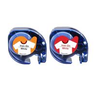 VVHKMSIL 2 Piezas de Hierro en la Etiqueta de la Ropa 18769 Compatible con Cintas LT de 12 mm 18769 Cintas de Tela para la máquina LT100H QX-50 2000 Etiqueta Maker(Mixed Set 2)