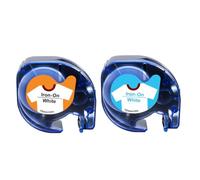 VVHKMSIL 2 Piezas de Hierro en la Etiqueta de la Ropa 18769 Compatible con Cintas LT de 12 mm 18769 Cintas de Tela para la máquina LT100H QX-50 2000 Etiqueta Maker(Mixed Set 1)