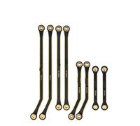 VVHKMSIL 36g Cubra Negra de láminas de láminas Chasis 4 Enlaces Conjunto Compatible con 1/24 RC Crawler SCX24 Deadbolt B17 Universal Fit