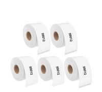 VVHKMSIL 5 Rolls 99014 Paper térmico Compatible con 99010 99012 99014 11352 11354 11355 LW Funciona con 450 450 impresoras Turbo(99012)