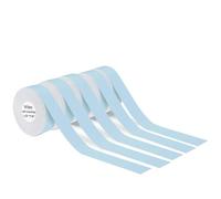 VVHKMSIL 5pcs 15 mm x7m Papel de Etiqueta Continua Compatible con P12 P15 D30 Prima DE LA ETIFICACIÓN Impresora térmica Auto Adhesiva(Blue)