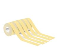 VVHKMSIL 5pcs 15 mm x7m Papel de Etiqueta Continua Compatible con P12 P15 D30 Prima DE LA ETIFICACIÓN Impresora térmica Auto Adhesiva(Yellow)