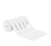 VVHKMSIL 5pcs 15 mm x7m Papel de Etiqueta Continua Compatible con P12 P15 D30 Prima DE LA ETIFICACIÓN Impresora térmica Auto Adhesiva(White)
