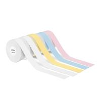 VVHKMSIL 5pcs 15 mm x7m Papel de Etiqueta Continua Compatible con P12 P15 D30 Prima DE LA ETIFICACIÓN Impresora térmica Auto Adhesiva(5 Color)