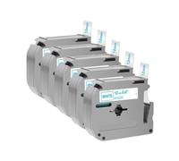 VVHKMSIL 5PCS MK-231 MK231 Reemplazo de Cinta de Etiqueta Compatible para MK231 MK-131 431 531 631 Cape de 12 mm Funciona con una máquina de Impresora de Etiqueta PT70 PT70(Blue on White)