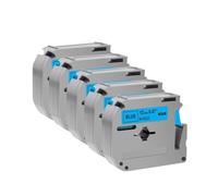 VVHKMSIL 5PCS MK-231 MK231 Reemplazo de Cinta de Etiqueta Compatible para MK231 MK-131 431 531 631 Cape de 12 mm Funciona con una máquina de Impresora de Etiqueta PT70 PT70(Black on Blue)