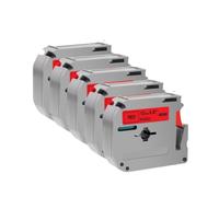 VVHKMSIL 5PCS MK-231 MK231 Reemplazo de Cinta de Etiqueta Compatible para MK231 MK-131 431 531 631 Cape de 12 mm Funciona con una máquina de Impresora de Etiqueta PT70 PT70(Black on Red)