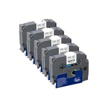 VVHKMSIL 5pk 12 mm TZE-231 Cinta de Etiqueta Compatible con TZE231 Black on White Labels Funciona con PTH110 Labeler(Tze231)