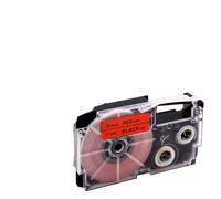 VVHKMSIL 5pk 6 mm xr6we Etiquetas compatibles con xr6x xr6rd xr6bu XR6YW XR6GN La Cinta Funciona con una Impresora KL60 KL120(Black on Red)