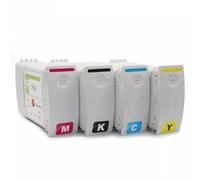 VVHKMSIL 80 Cartuchos de Repuesto compatibles Completamente Cargados con Tinta colorante para Impresora Designjet 1050c Plus 1055cm Plus 350ml(1 Set)