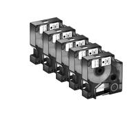 VVHKMSIL Black on White 12 mm A45013 Label de Etiqueta Compatible con Modelos de Impresora de Etiqueta D1 100 120p 150 155 160 5 PCS