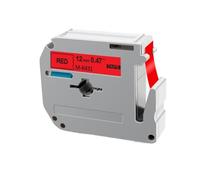 VVHKMSIL Capas de Etiqueta de 12 mm compatibles con los Modelos de Fabricantes de Etiquetas MK MK-131 MK-221 MK-231 M-K231 MK231 MK-431 MK-621 MK-631(Black on Red)