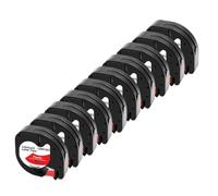 VVHKMSIL Cape LT 10pk 12 mm Compatible con Etiqueta Maker LT100H LT100T Funciona con 91201 91331 12267 91200 91202 Cintas DE Lata(Black on Red)