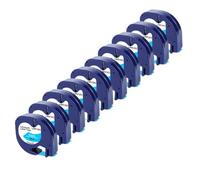 VVHKMSIL Cape LT de 12 mm Compatible con la Impresora de Etiqueta LT100H Funciona con 91201 91331 91221 12267 91202 91200 Tapas de Etiqueta 10pk(Black on Blue)