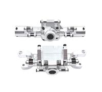 VVHKMSIL Carcasa de Eje Delantero y Trasero de Proceso CNC de Mejora de Metal, Escala 1/10, Compatible con ZP1001 ZP1002 ZP1003 ZP1004(Silver)