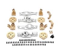 VVHKMSIL Carcasa de Eje Delantero y Trasero Mejorada de Metal, Copa de latón, Cubierta del Eje del Asiento C, Paquete de 2 compatibles con Accesorios de Coche RC H12Y H12Y+(Silver)