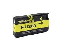 VVHKMSIL Cartucho de inyección de Tinta remanufacturado 712XL 3ED71A Compatible con Impresora Designjet T650 T250 T210 T230(Yellow)