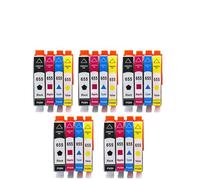 VVHKMSIL Cartucho de Tinta 655XL de 16ML Compatible con los Modelos de Impresora Deskjet 3525 5525 4615 4625 4525 6520 6525 6625(5 Set)
