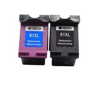 VVHKMSIL Cartucho de Tinta Compatible 61XL para Impresora 61 XL 4500 4502 5530 Deskjet 1050 2050 3050 3054 3000 1000(1 Set)