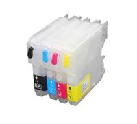 VVHKMSIL Cartucho de Tinta Recargable LC11 LC16 LC38 LC61 LC65 LC980 LC990 Compatible con DCP-J140W DCP-45C DCP-165C DCP-185C DCP-195C Impresiones