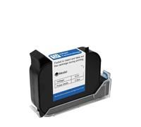 VVHKMSIL Cartucho TIJ de 12,7mm, Cartucho de Impresora térmica de inyección de Tinta no encriptada, Secado rápido, Tinta solvente en Agua Negra, roja, Amarilla, Azul y Verde(Black)