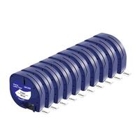 VVHKMSIL Cetas de Etiqueta de 10pk de 12 mm compatibles con LT 91201 12267 91200 91202 91203 91204 91205 para la máquina de etiquetado LT100H(Black on White)