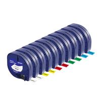 VVHKMSIL Cetas de Etiqueta de 10pk de 12 mm compatibles con LT 91201 12267 91200 91202 91203 91204 91205 para la máquina de etiquetado LT100H(Mxied Color)