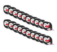 VVHKMSIL Cetas de Etiqueta de plástico de plástico de 20pk Black On White es Compatible con LT-100H Label Machine Works con EVA LT100H Impresora Case 91201(Black on Red)