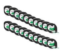 VVHKMSIL Cetas de Etiqueta de plástico de plástico de 20pk Black On White es Compatible con LT-100H Label Machine Works con EVA LT100H Impresora Case 91201(Black on Green)