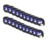 VVHKMSIL Cetas de Etiqueta de plástico de plástico de 20pk Black On White es Compatible con LT-100H Label Machine Works con EVA LT100H Impresora Case 91201(Black on White)