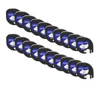 VVHKMSIL Cetas de Etiqueta de plástico de plástico de 20pk Black On White es Compatible con LT-100H Label Machine Works con EVA LT100H Impresora Case 91201(Black on Clear)