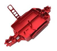 VVHKMSIL Chasis Mejorado de Metal Compatible con el Modelo 1/16 16207 16208 16209 16210 H16 M162 RC Car(Red)
