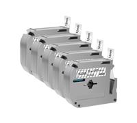 VVHKMSIL Cinta 12mm 5PK MK231 Compatible con MK-231, MK-131, MK-631, 731, 831 y PT-70, PT80, PT90(Black on Clear)