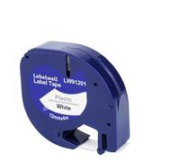 VVHKMSIL Cinta de Etiqueta Compatible con 10pcs 91201 12267 91200 91202 91203 91204 91205 para la Impresora de Fabricantes de Etiquetas LT-100H LT-100T(Black on White)
