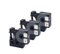 VVHKMSIL Cinta de Etiqueta de Nylon Flexible de 12 mm en Blanco 3~10pk 18488 La Cinta de la Impresora Funciona con 4200 5000 impresoras de Etiqueta(3PK)