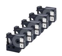 VVHKMSIL Cinta de Etiqueta de Nylon Flexible de 12 mm en Blanco 3~10pk 18488 La Cinta de la Impresora Funciona con 4200 5000 impresoras de Etiqueta(5PK)