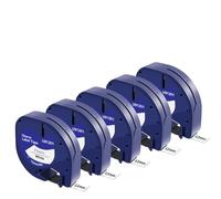 VVHKMSIL Cinta de Impresora Compatible con Cintas LT 91201 Black on White Reemplazo de Cinta para Fabricante de Etiquetas LT100H(5PCS)