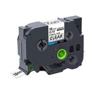 VVHKMSIL Clare la Cinta de Etiqueta Negra en Compatible Transparente con Las impresoras de Plantilla Ste-141 Ste-151 Ste-161(18mm)