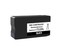VVHKMSIL Compatible con Cartucho de Tinta 712XL para Modelos de Impresora DesignJet T650 T630 T250 T230 T210 reemplazo del Mercado de Accesorios(Black)