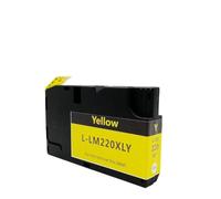 VVHKMSIL Compatible con Cartucho de Tinta de Repuesto Universal LM220XL Color para Impresora OfficeEdge Pro 4000c 4000 5500 5500t(Yellow)