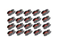 VVHKMSIL Compatible con GR24BR Mypewriters Olympia Double Pack DIN 2103 DIN 32755 Negro Rojo 12.7 mm x 5.5m(20 Pcs)
