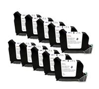 VVHKMSIL Compatible con Tinta de 12.7 mm 1/3/5/5/10pcs de Tinta solvente de Tinta en línea Cartucho de Impresora de Tinta en línea Piezas Negras secas rápidas(10PCS)