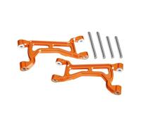 VVHKMSIL Conjunto de Brazo Superior de Aluminio, Delantero y Trasero, Compatible con 1/10 MAXX 1 0 1 8 6S MAXX CNC, Accesorios de actualización de Metal(Orange)