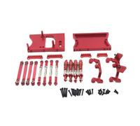 VVHKMSIL Equipo del Amortiguador del Compartimiento del Engranaje de dirección de Las Piezas de Metal Compatible con D91 D96 MN98 99S V1(Red)