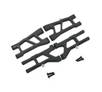 VVHKMSIL H9802 Hombre Lobo H9803 E30 1/10 Escala Metal Piezas de Brazo de Control Inferior Delantero y Trasero(Black)