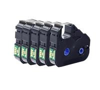 VVHKMSIL ID ID Impresora PT-200BK LB-200BK Compatible C-510T C-210T C-210E C-500T C-200E C-100T C-200T C-580T M-11 Cinta de Tinta(5 Pcs)