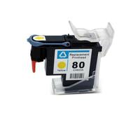 VVHKMSIL Impresión renovada 80 C4820A C4821A C4822A C4823A Compatible con DesignJet 1050 1055 1055cm 1050c más impresoras(Yellow)