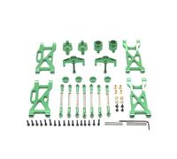 VVHKMSIL Juego de Brazo oscilante de Copa de dirección de Varilla de Amarre de Metal de 7 Piezas para Modelos de Coche 1/10 RC 104001 104002(Green)
