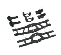 VVHKMSIL Juego de componentes metálicos para Asiento C, Brazo oscilante Trasero, Copa de dirección para HNR H9802 H9803 Horse E30 Edition 1/10 RC, 5 Piezas(Black)