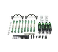 VVHKMSIL Kit de Piezas de Varilla de tracción del Amortiguador, Junta de Mejora de Metal, Asiento de Varilla de tracción Compatible con 1/16 C14 C24 FY Henglong(Green)
